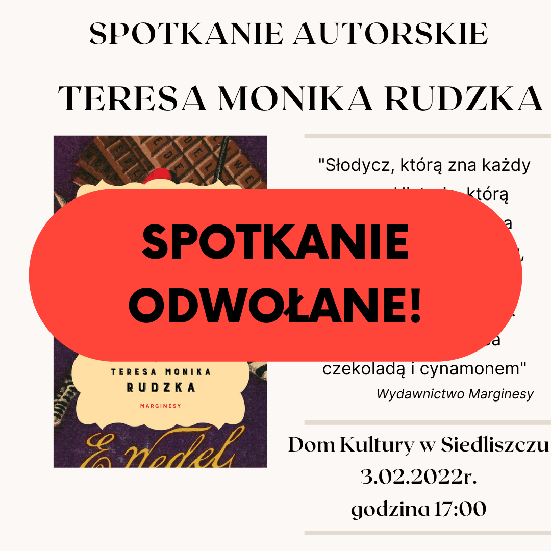 Spotkanie autorskie z Teresą Moniką Rudzką