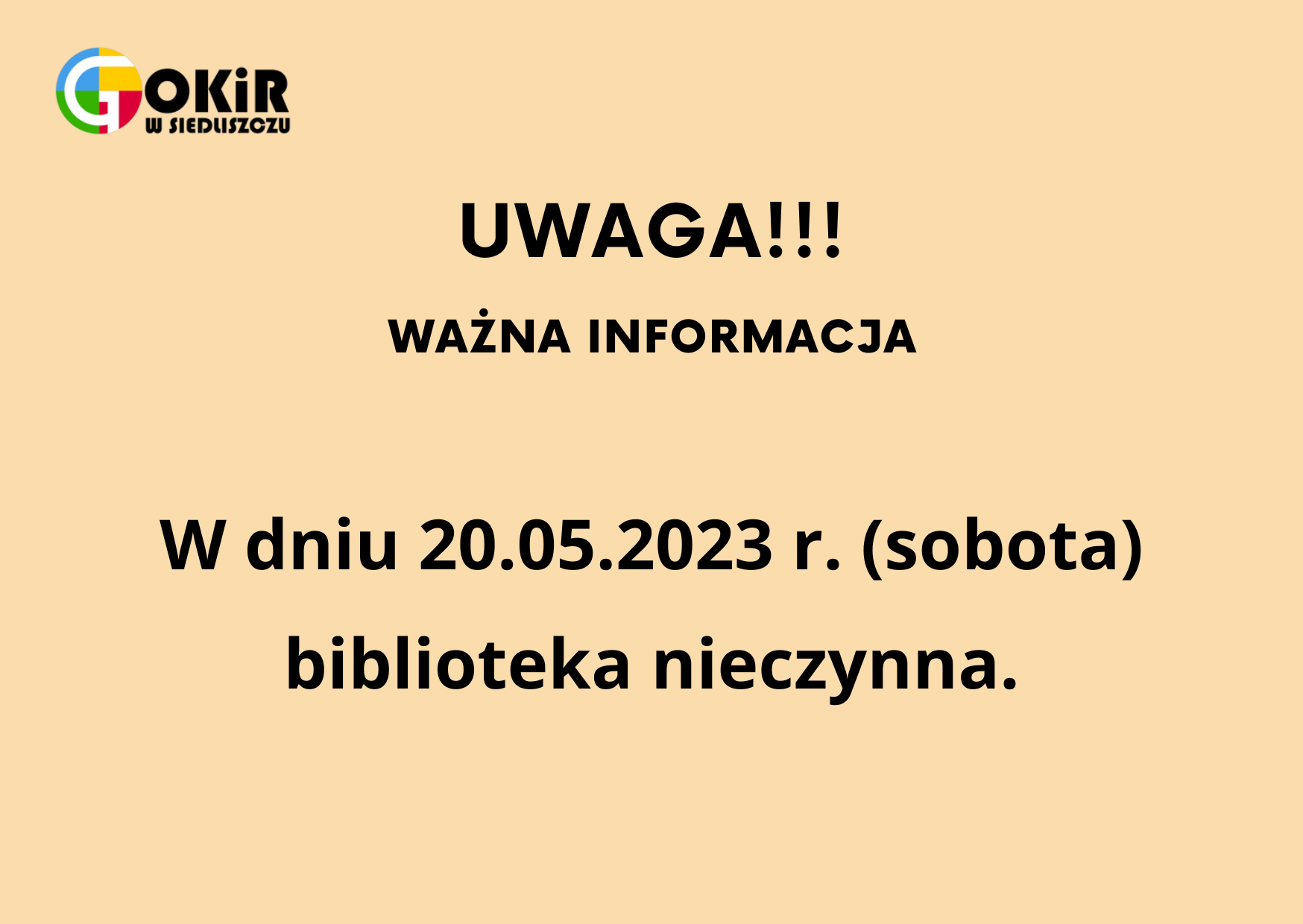 Ważna informacja