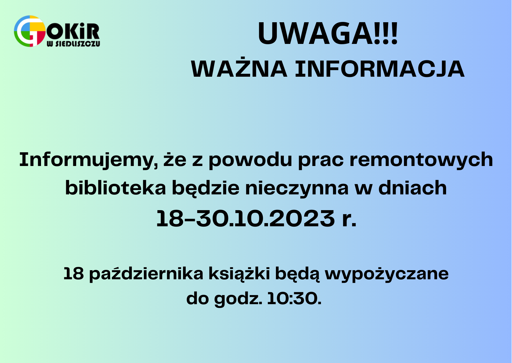 Ważna informacja