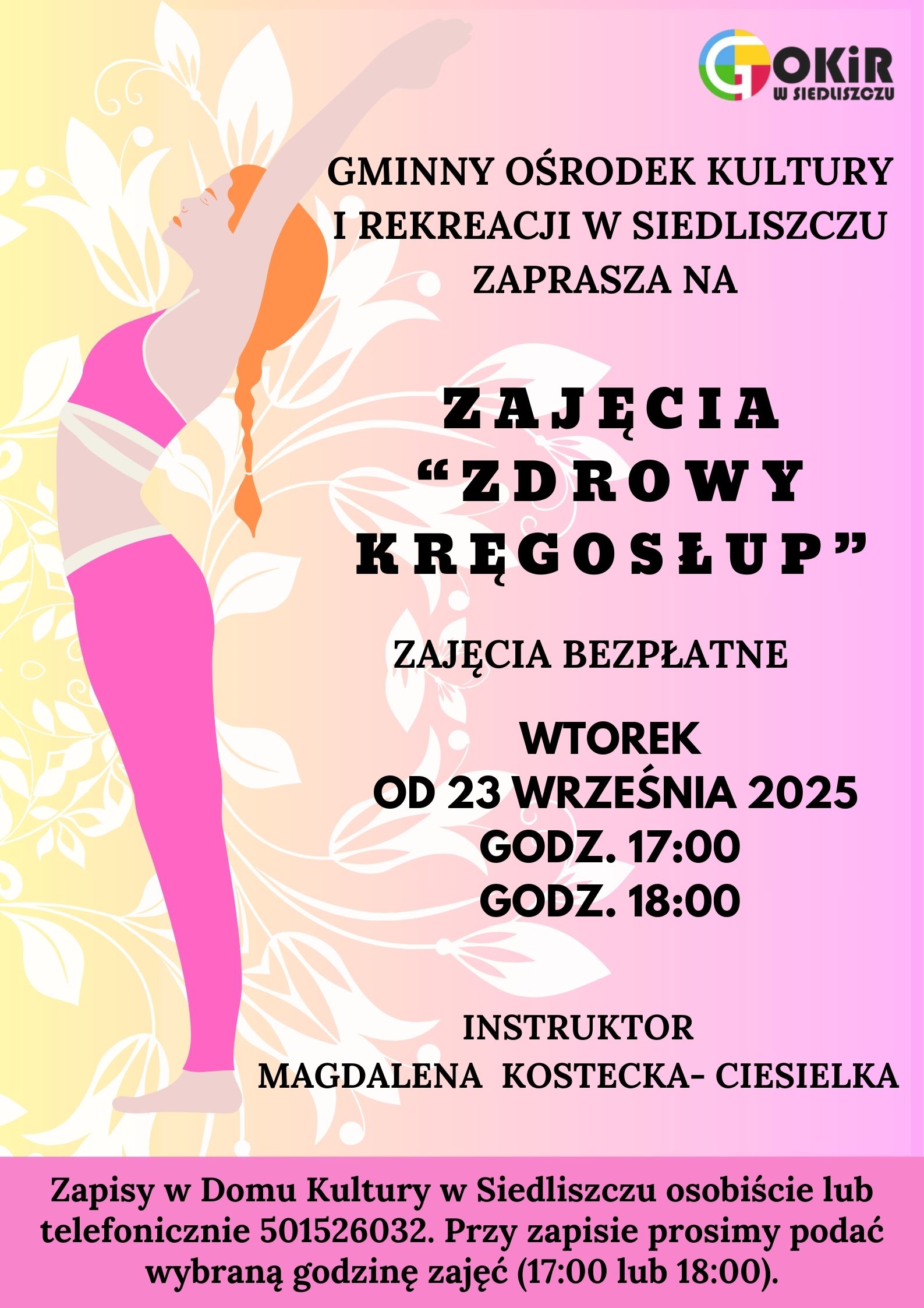 Zajęcia „Zdrowy kręgosłup”